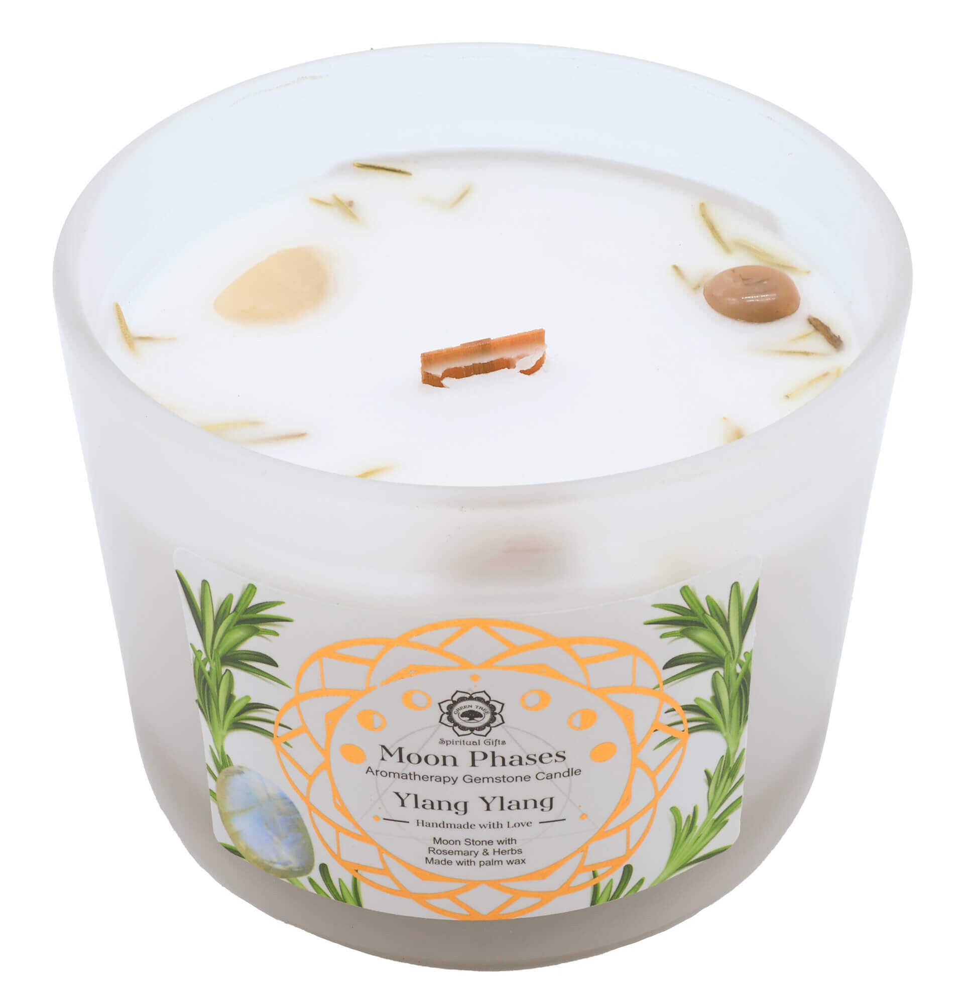 Bougie Green Tree 'Phases de la Lune' Pierre de Lune + Ylang Ylang 256g