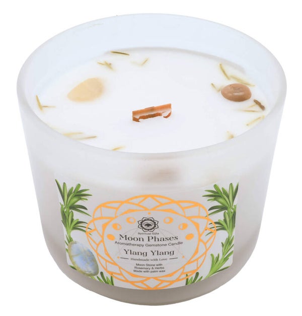 Bougie Green Tree 'Phases de la Lune' Pierre de Lune + Ylang Ylang 256g