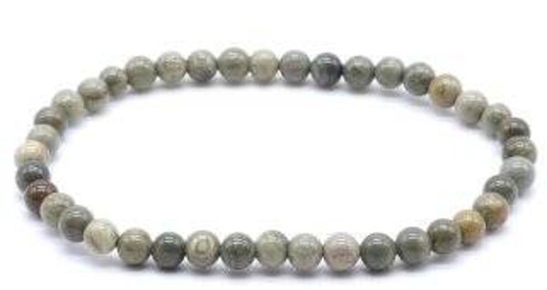 Bracelet Jaspe Feuille d'Argent