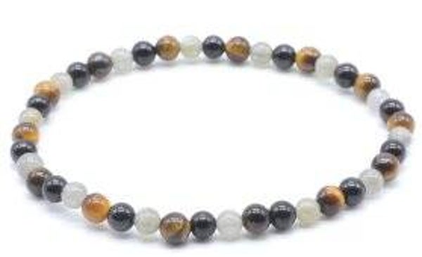 Bracelet Labradorite, Tourmaline noire, Oeil de tigre