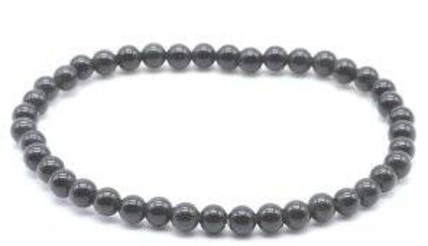 Bracelet Obsidienne Noire Dorée