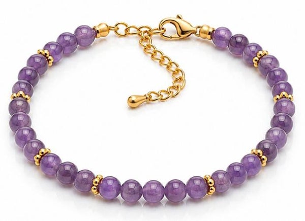 Bracelet doré – Améthyste