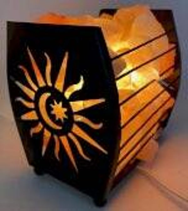 Lampe de Sel Panier Lune & Etoile 3KG