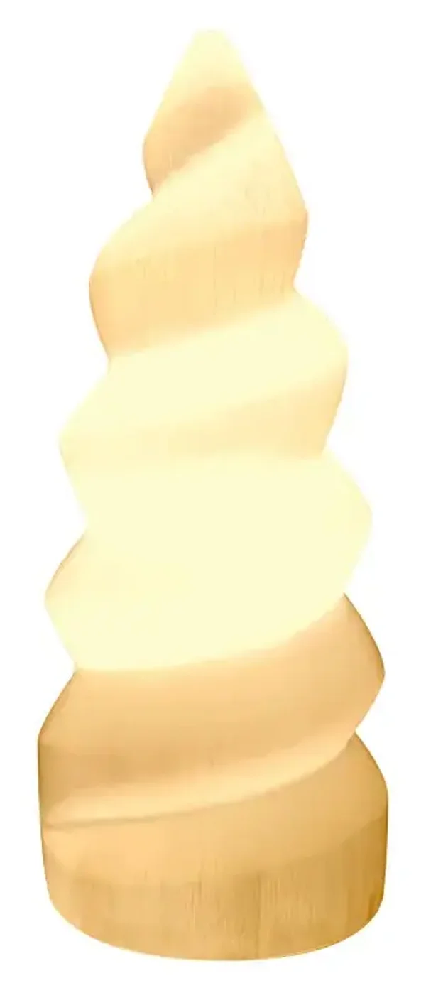 Lampe Sélénite Spirale 20cm
