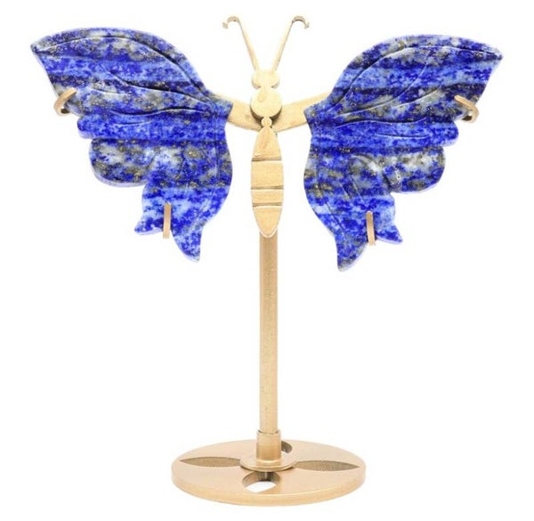Papillon en Lapis-Lazuli sur socle