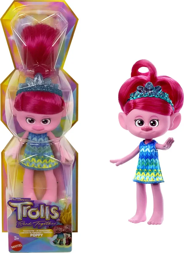 Figurine MATTEL Trolls Poppy rose 17 cm