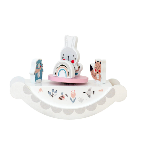 Carrousel de boîte à musique Lapins