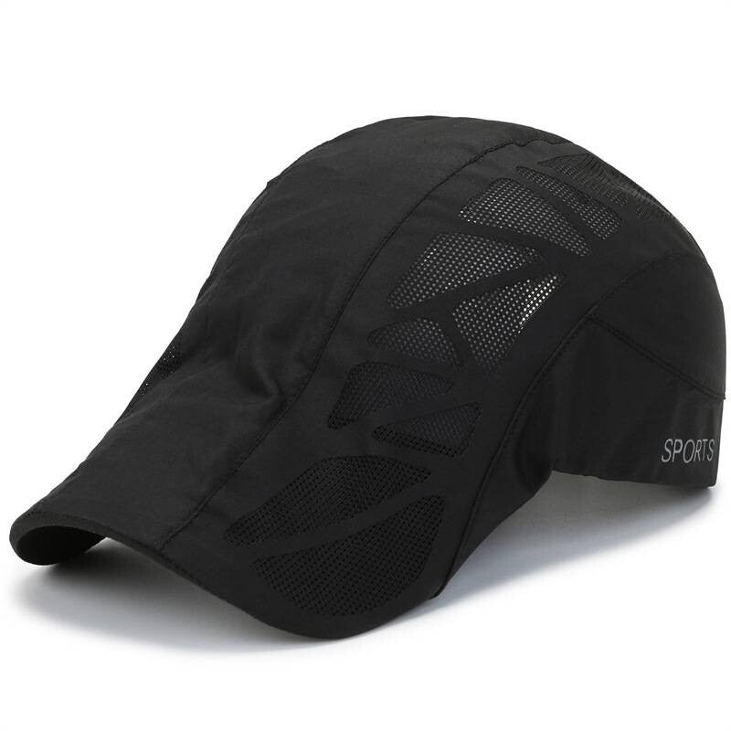 Casquette béret en maille respirante pour homme, protection solaire décontractée à séchage rapide pour la vocation d'été