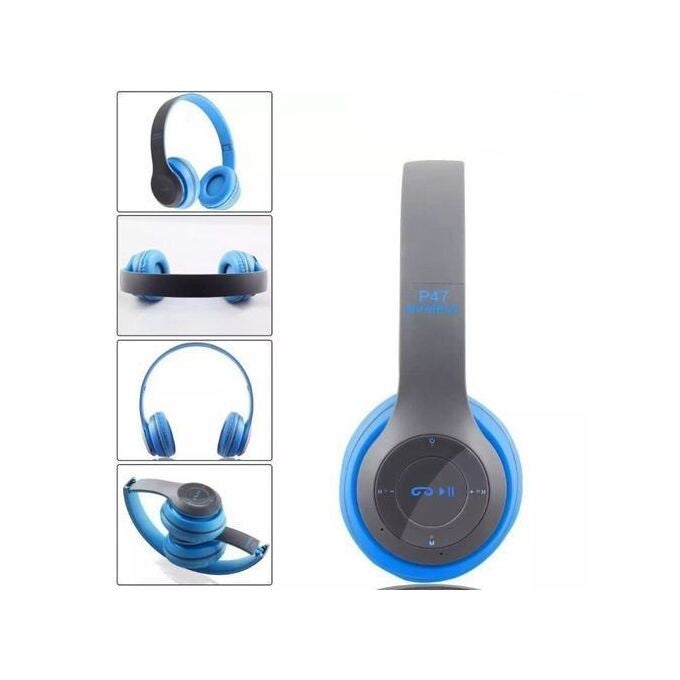 Casque Sans Fil Bandeau P47 Bluetooth 5.0+Edr - Bleu