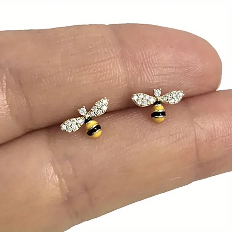 Boucles d'oreilles Abeilles couleur or