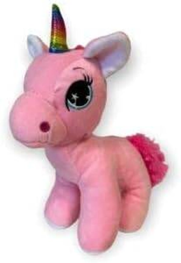 Peluche licorne, rose