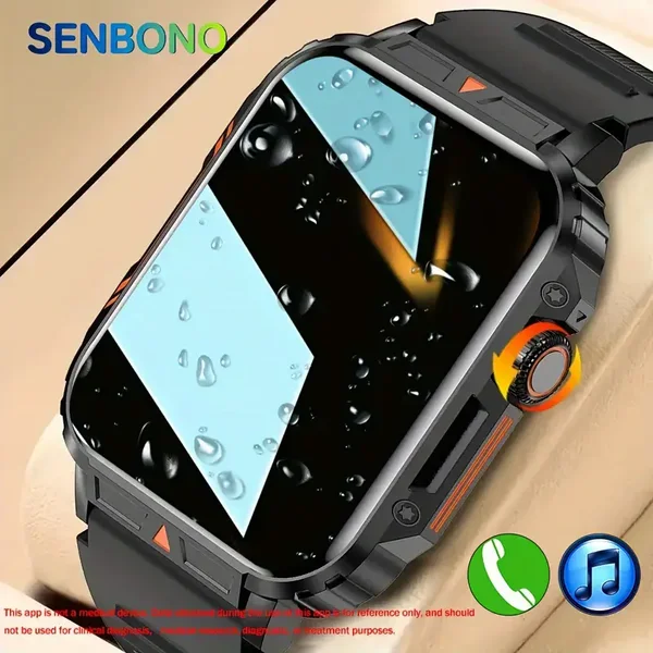 Montre intelligente SENBONO pour hommes et femmes, avec appel sans fil