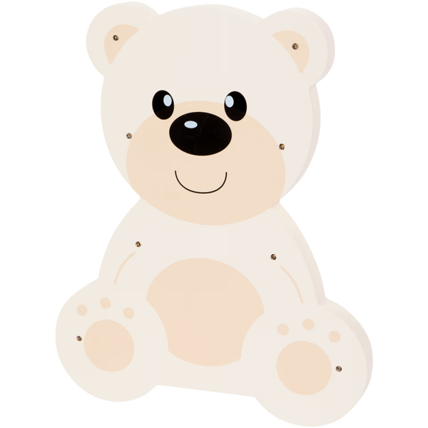Figurine d'ours décorative à LED