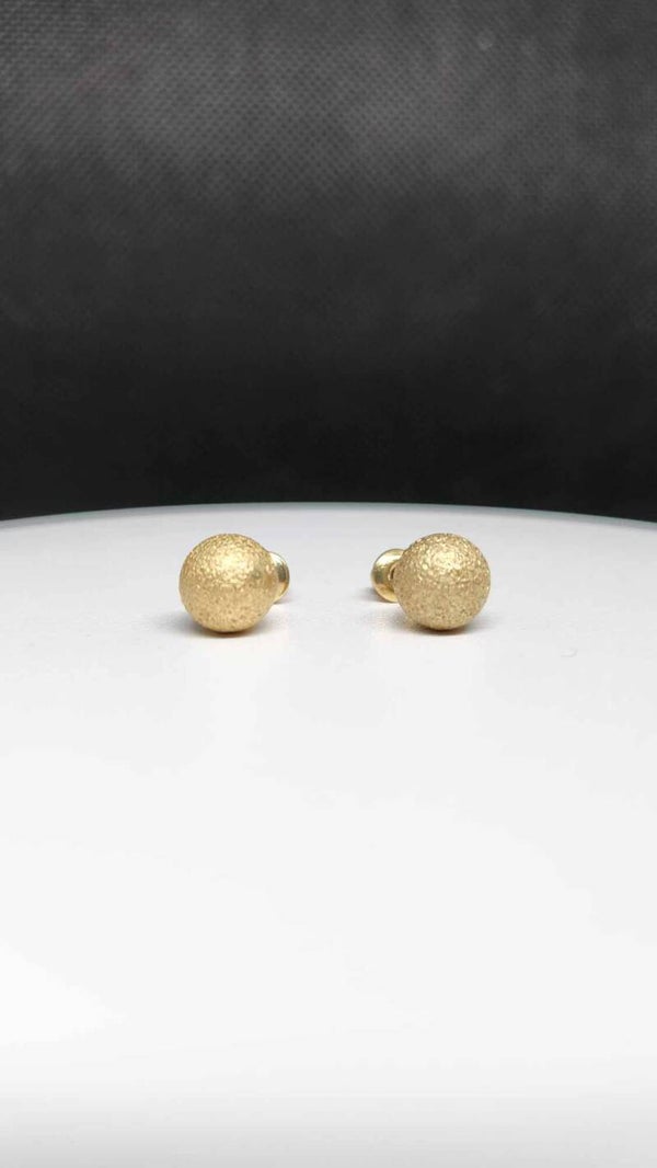 Boucles d'oreilles grosse perle couleur doré