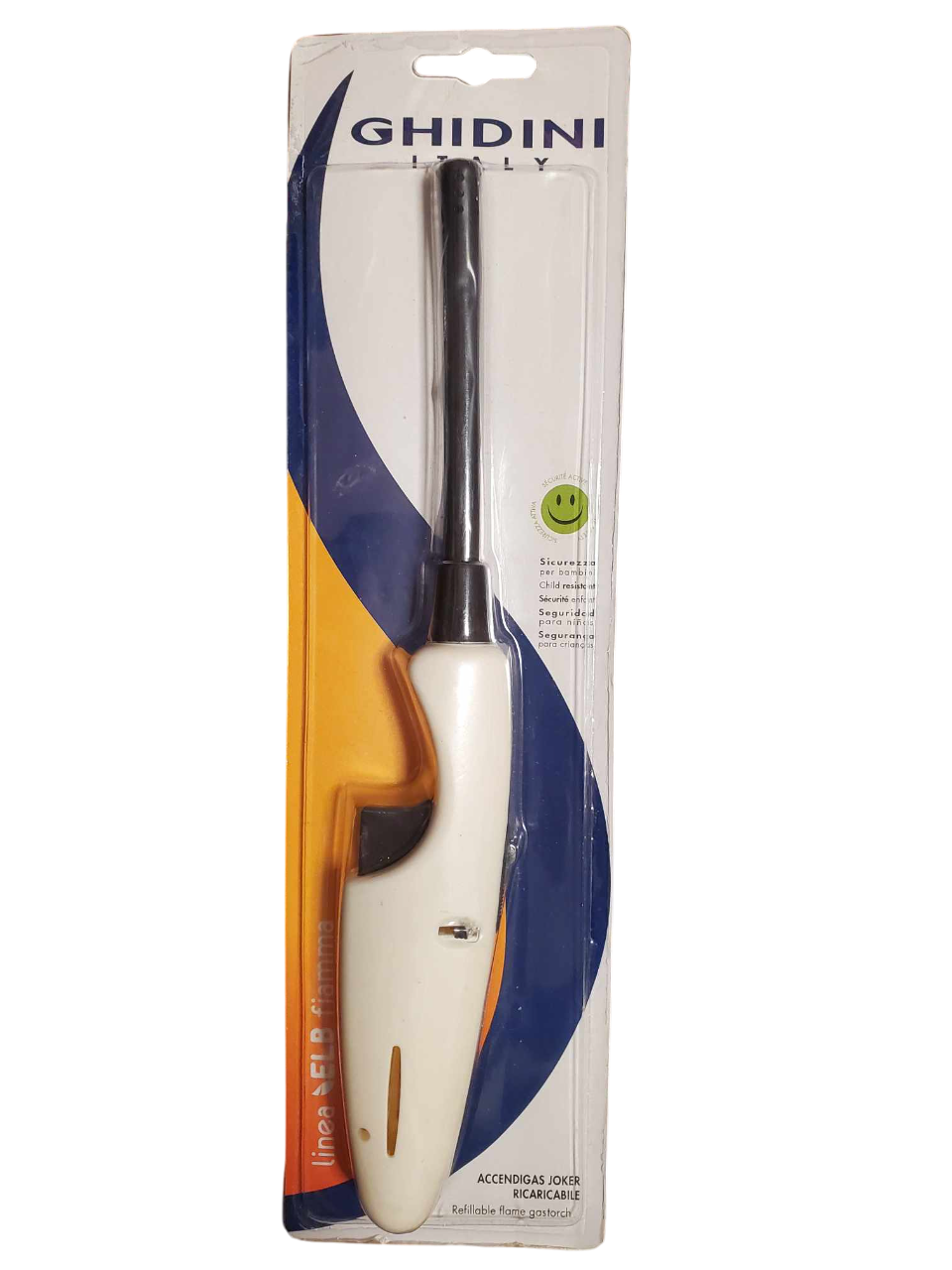 Briquet à gaz à flamme rechargeable Ghidini elb joker