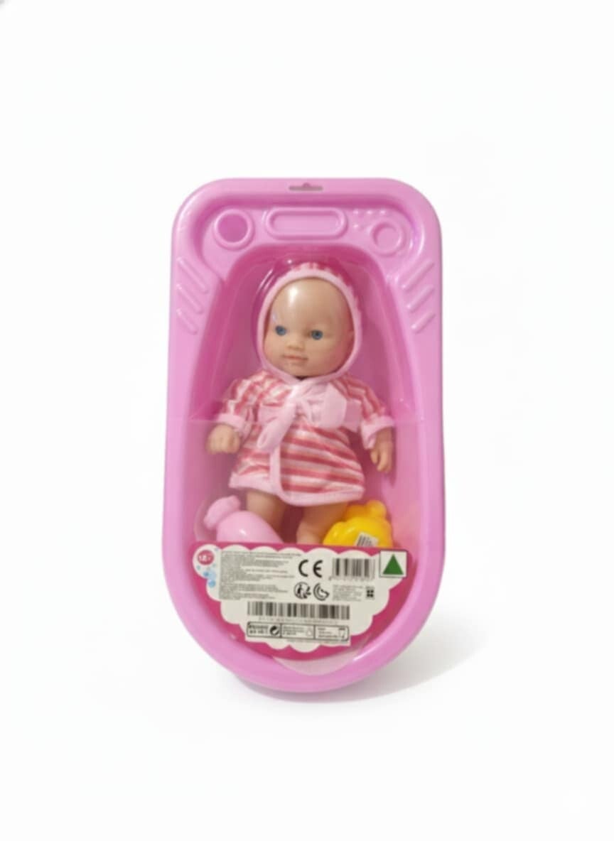Poupée bébé baigneur avec accessoires Rose