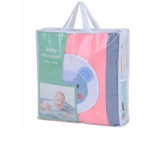 Tapis de jeu 100x100 cm, ferme colorée