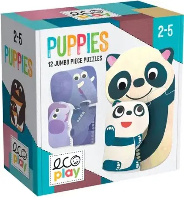PUPPIES - 12 PUZZLES JUMBO PIECES