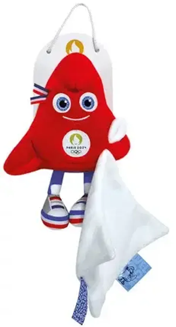 PELUCHE AVEC DOUDOU - MASCOTTE JEUX OLYMPIQUES PARIS 2024 - 22 CM