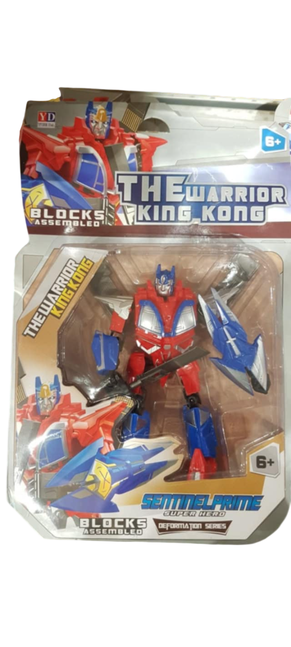 Robot transformateur Jonotoys Voiture Rouge/bleu 18 cm