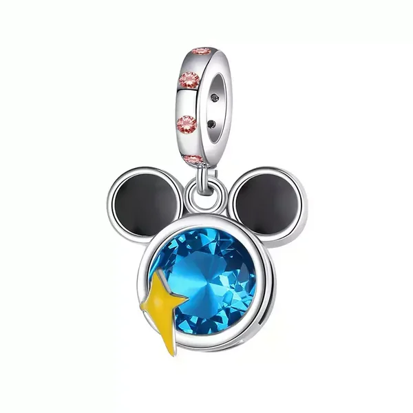 Pendentif Mickey Pierre bleu