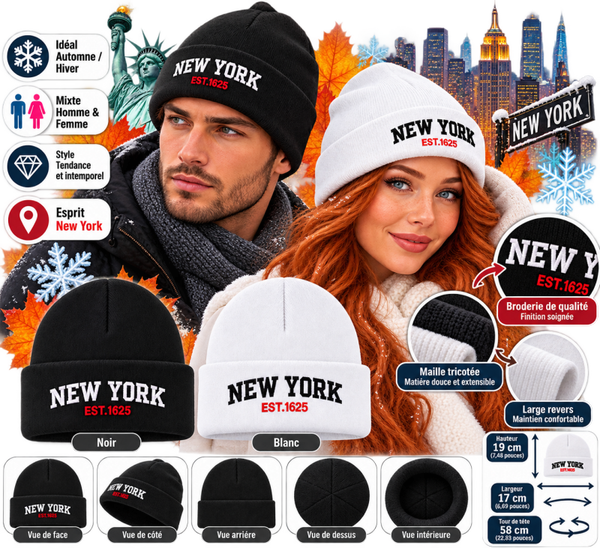Bonnet New York Mixte Homme & Femme