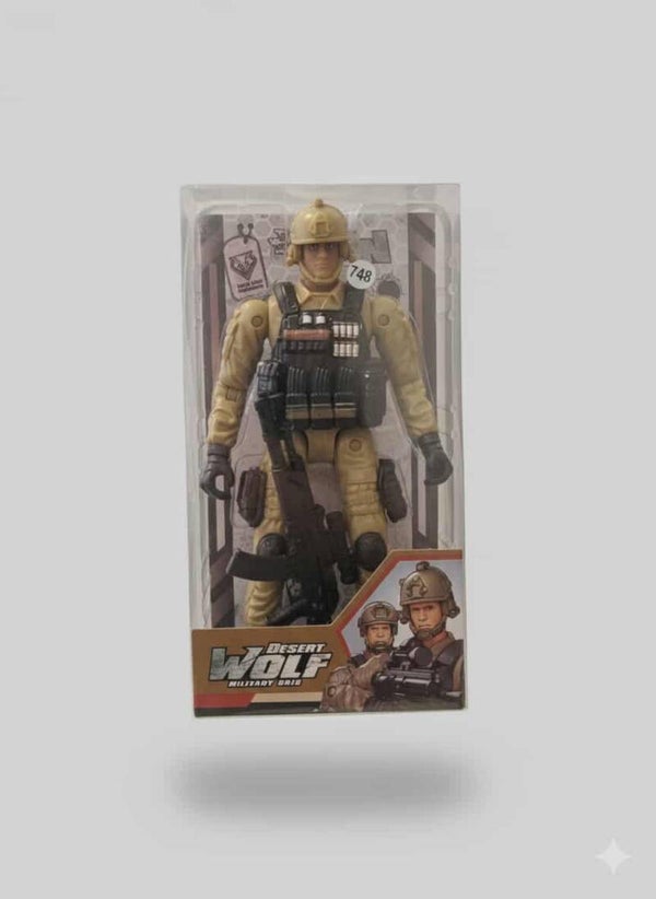 Figurine d'action de soldat "Desert Wolf" de 18 cm