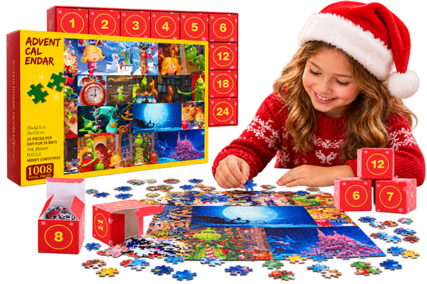 🎄 Calendrier de l’Avent Puzzle de Noël — 1008 Pièces