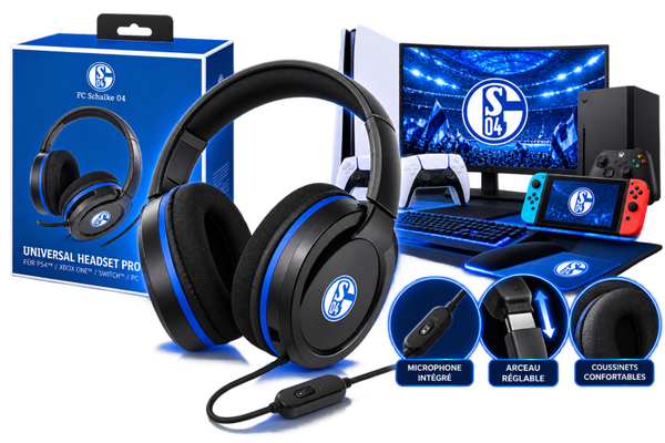 🎧 Casque Audio FC Schalke 04 – Universal Headset Pro