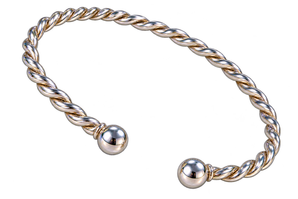Bracelet Jonc en Alliage Torsadé