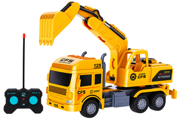 🚧 Camion Pelleteuse Télécommandé RC 27 MHz – Engin de Chantier avec Lumières