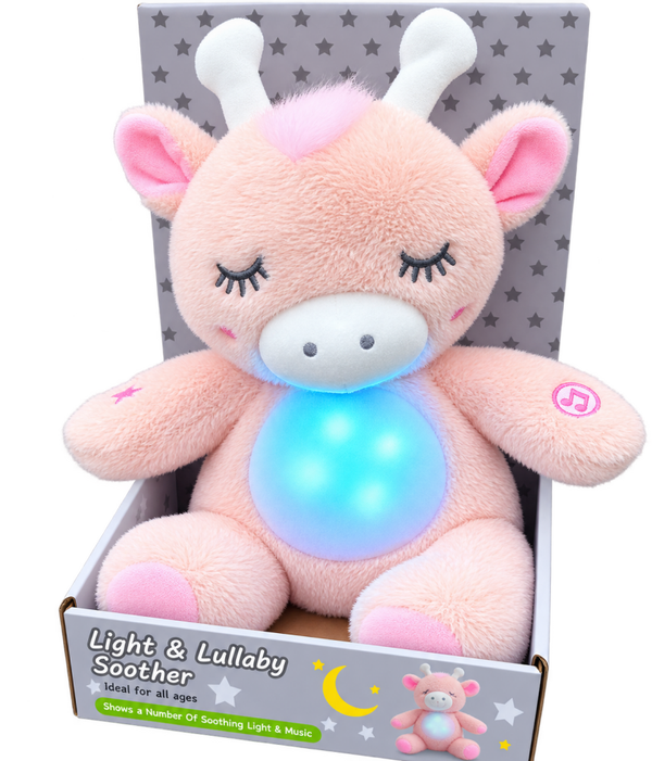 Peluche Veilleuse et Musicale – Rose