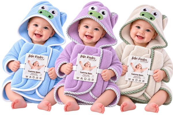 🛁 Peignoir de bain bébé à capuche – Bébé Kinder