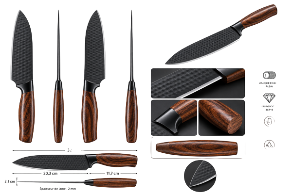 Couteau Santoku 6,5” – Précision, confort et élégance en cuisine