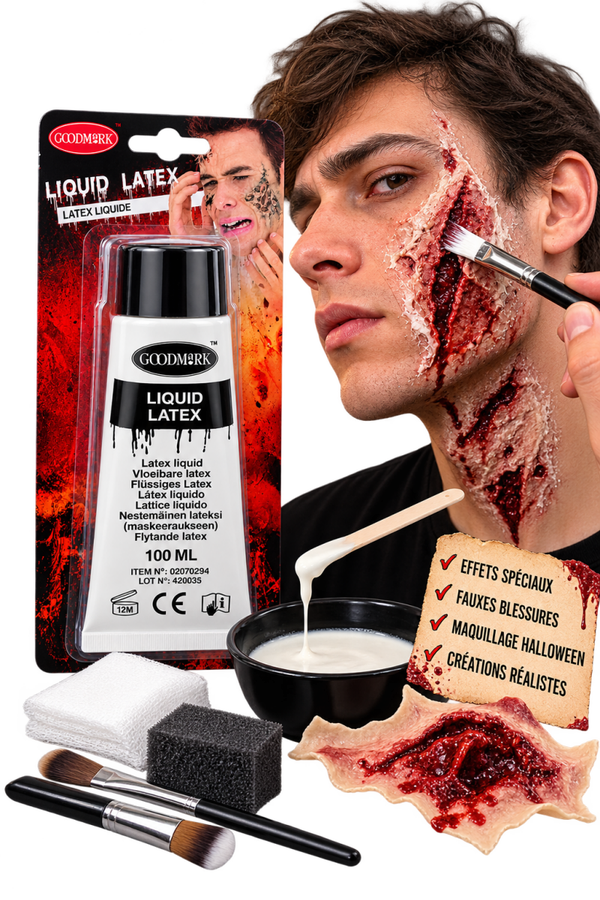 🎃 Latex liquide Goodmark 100 ml – Effets spéciaux & maquillage Halloween