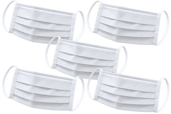 Masques textiles antibactériens réutilisables – Lot de 5