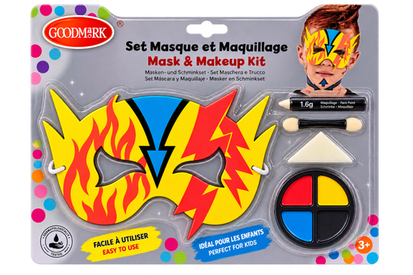 Set Masque et Maquillage GOODMARK – Masque Super-Héros avec Kit de Maquillage