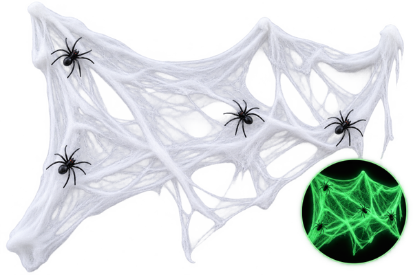 Toile d’Araignée Halloween Phosphorescente – 50 g