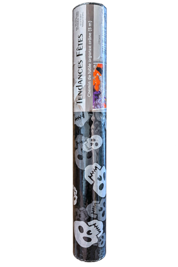 Chemin de table Halloween Crânes 5 m x 29 cm