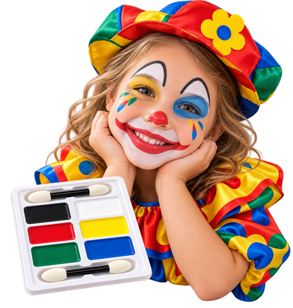 🎨 Description détaillée – Palette de Maquillage Enfant 6 Couleurs P’tit Clown