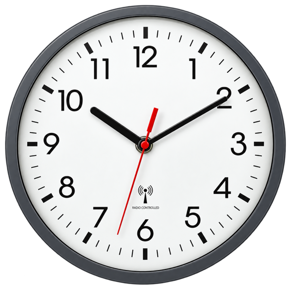 🕐 Horloge murale radio pilotée – 24,5 cm