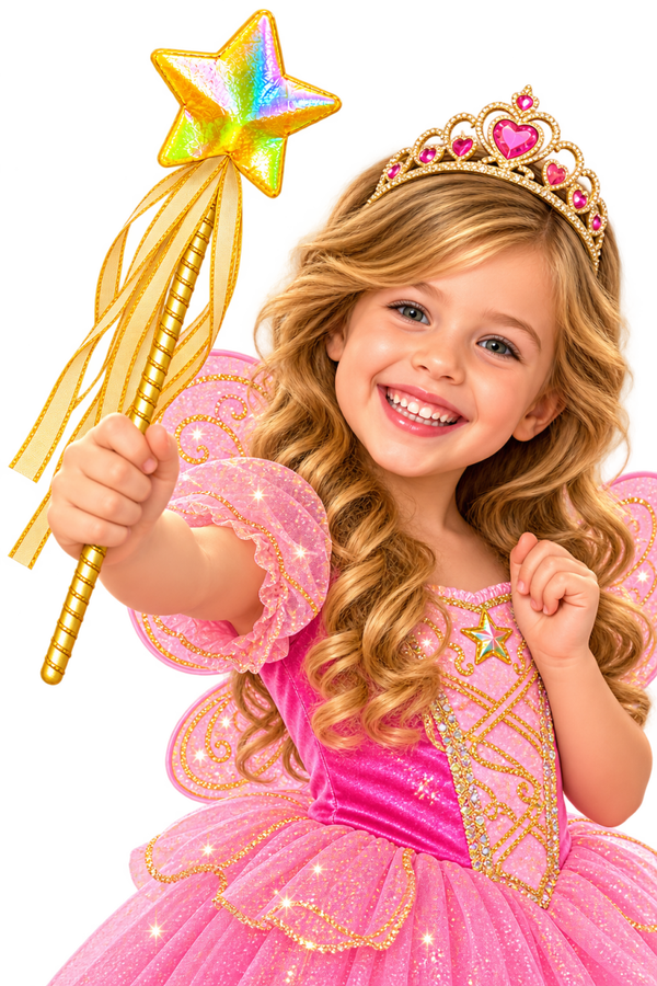 ⭐ Baguette Magique Étoile Dorée – Fête & Déguisement