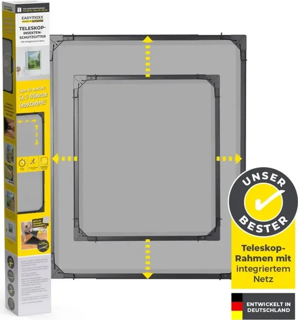 EASY maxx Moustiquaire télescopique Anthracite