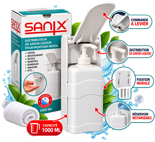 Distributeur de savon liquide SANIX 1000 ml
