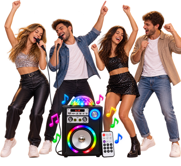 🔊 Enceinte Nomade Lumineuse Bluetooth Karaoké – News-Tronics