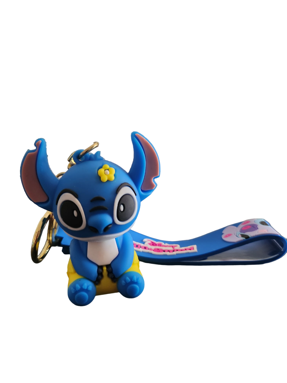 Porte Clé  Stitch Fleur Jaune