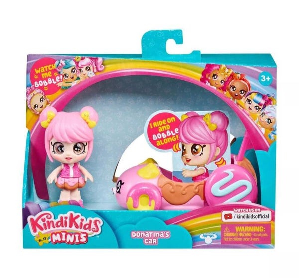 Kindi Kids MINIS Donatina & Donut Car Doll