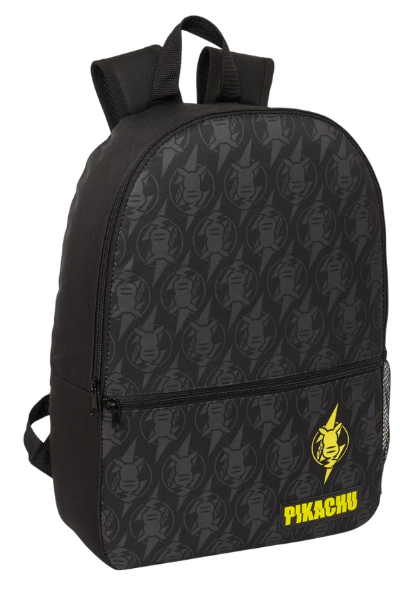 Sac à dos Pikachu Junior noir avec fermeture éclair, poche et poignée