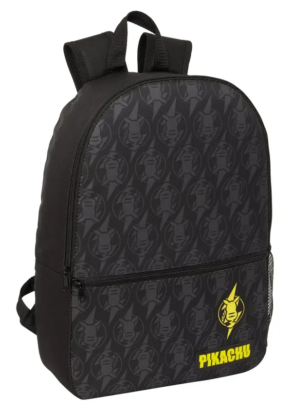Sac à dos Pikachu Junior noir avec fermeture éclair, poche et poignée