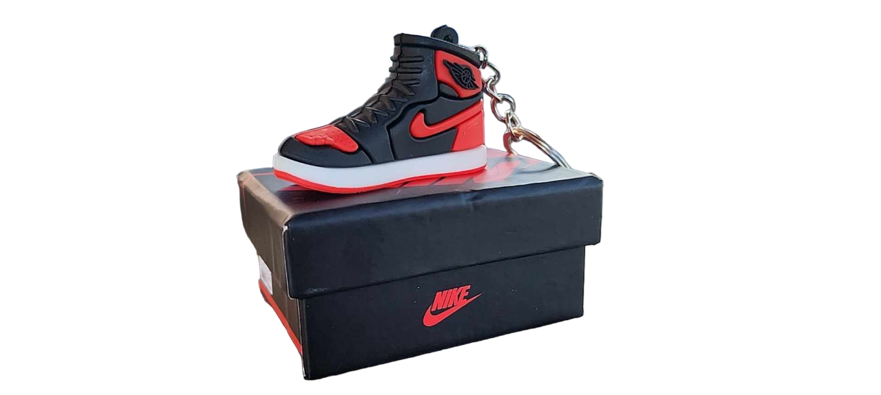 Porte Clés Nike Noir et Rouge avec boîte